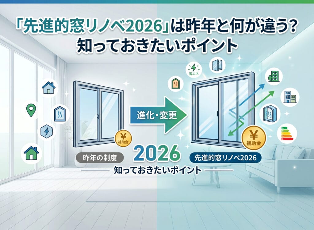 「先進的窓リノベ2026」は昨年と何が違う？知っておきたいポイント