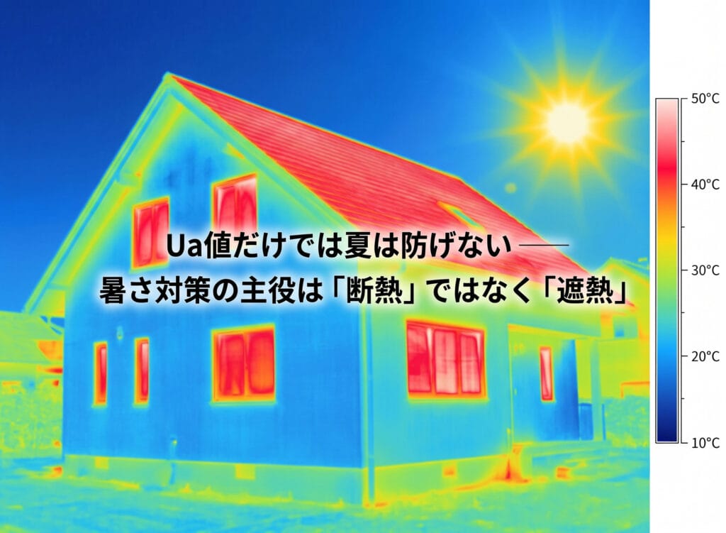 Ua値だけでは夏は防げない ― 暑さ対策の主役は「断熱」ではなく「遮熱」