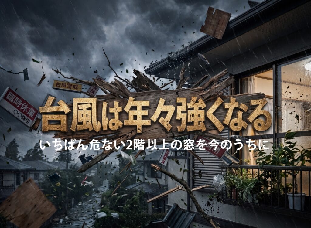 台風は年々強くなる ― いちばん危ない「2階以上の窓」を、今のうちに守る